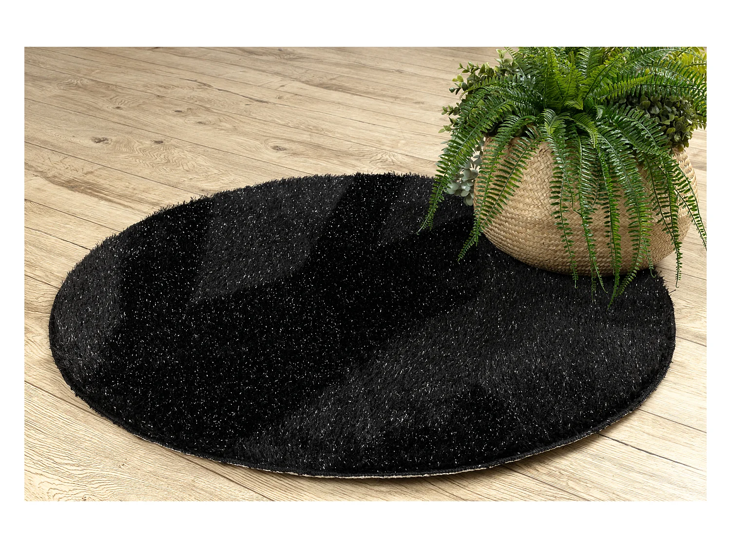 Tapis de salle de bain SYNERGY cercle, glamour, antidérapant, doux -  cercle 100 cm