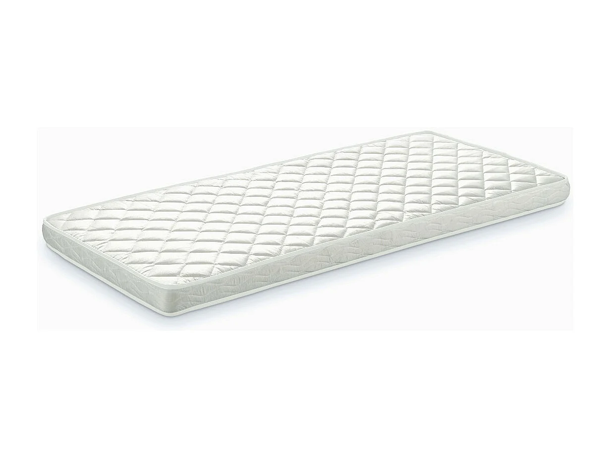 Lit Enfant & Matelas "Cabane" 90x200cm Blanc