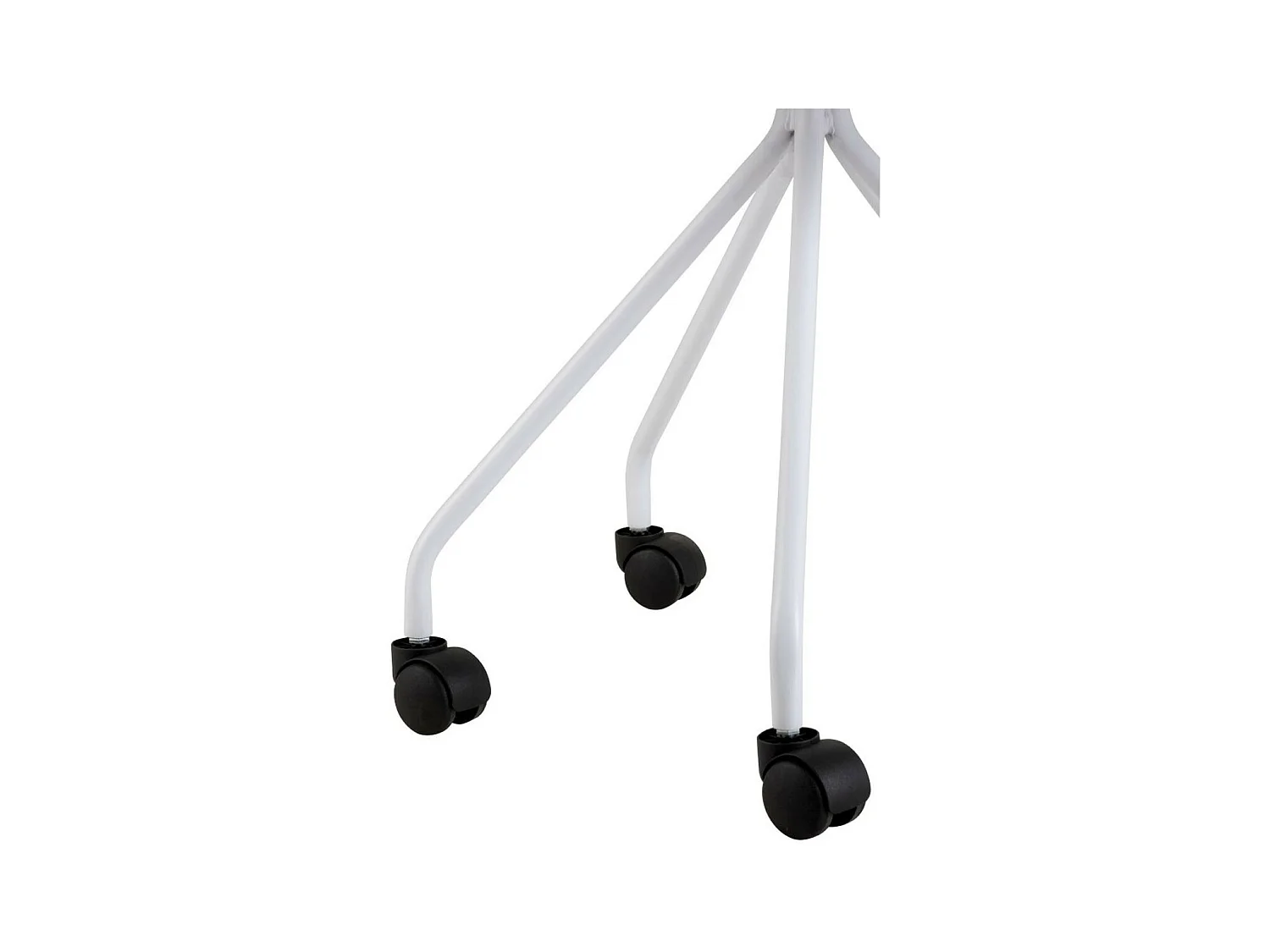 Ettis witte polypropyleen stoel op wielen L 56 cm