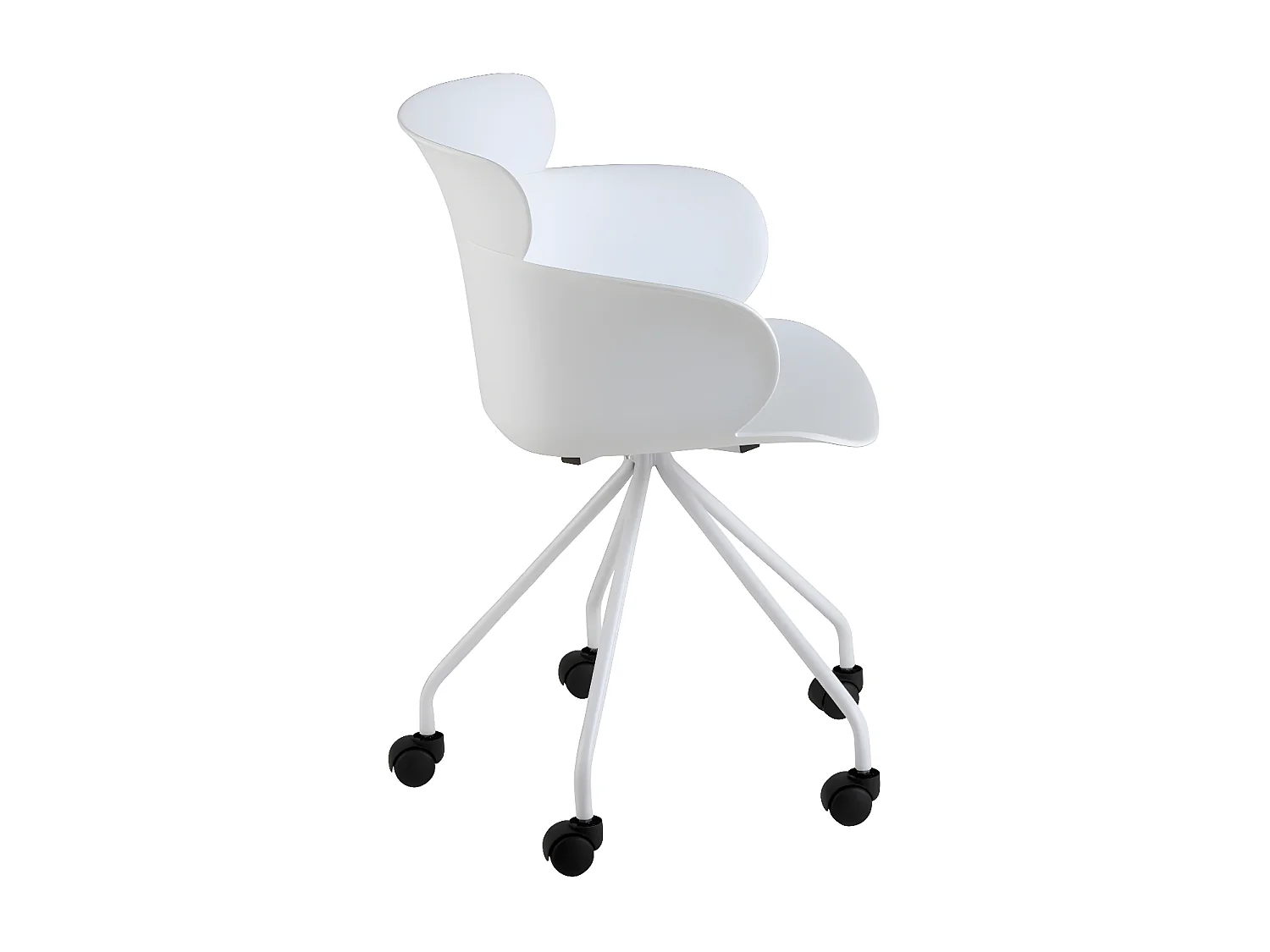 Fauteuil de Bureau Design "Eva" 81cm Blanc