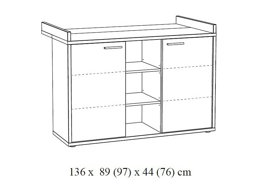 Chambre bébé ou enfant MATHEO, lit 60x120 évolutif en 90x200, armoire, commode à langer et chevet