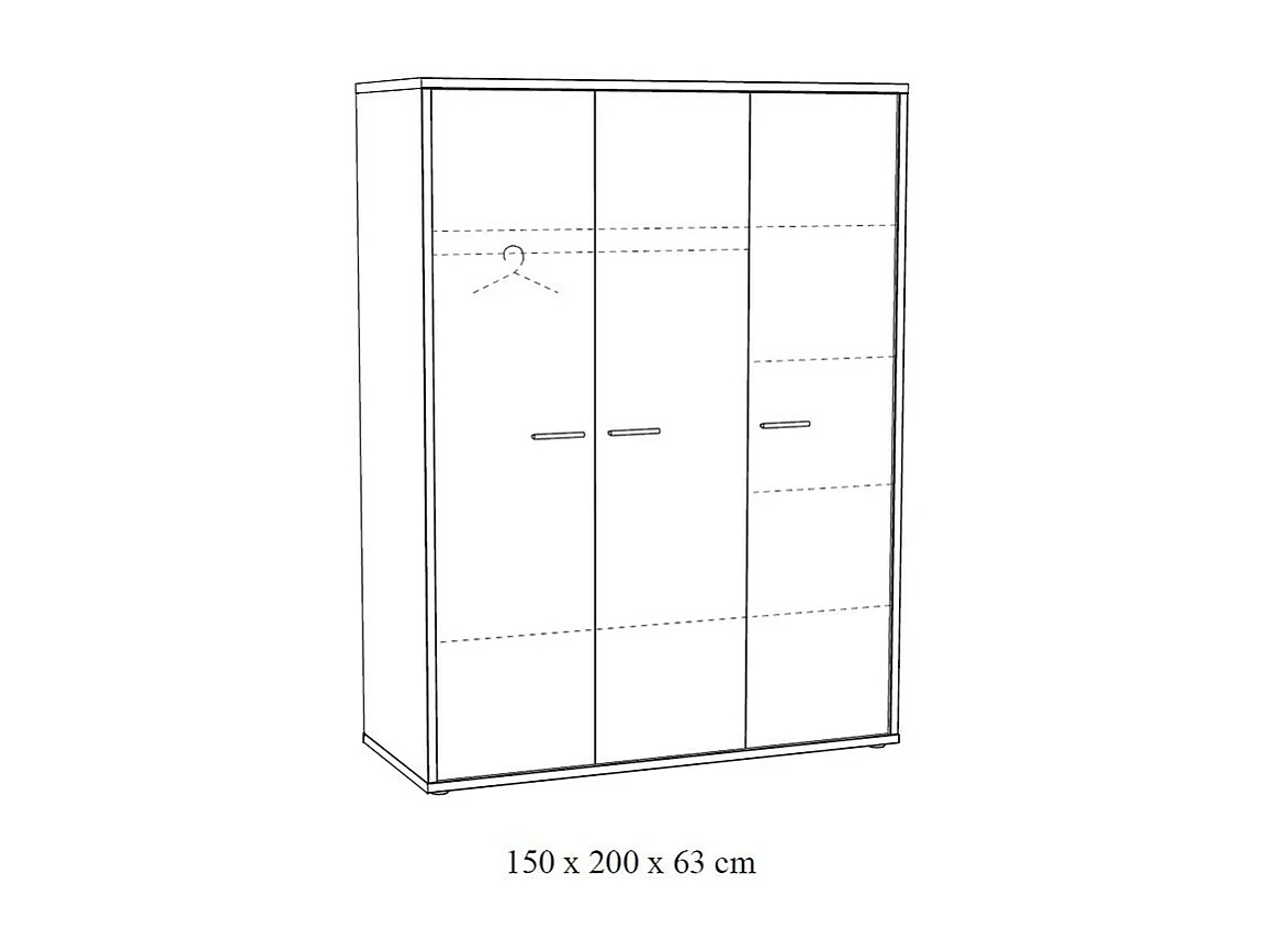 Chambre bébé ou enfant MATHEO, lit 60x120 évolutif en 90x200, armoire, commode à langer et chevet