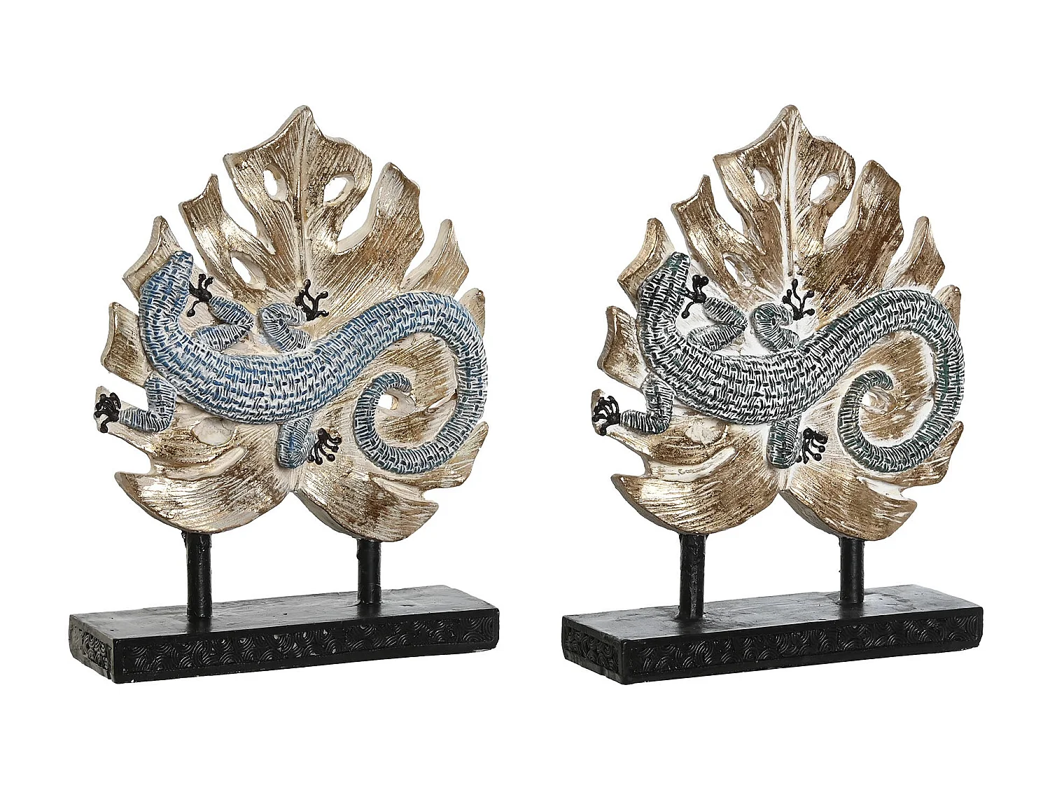 FIGURA RESINA 14,5X4X18,5 LAGARTIJA DECAPE 2 SURT.