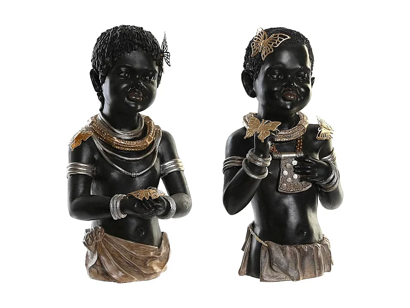 FIGURA RESINA 20,5X18X35 AFRICANA 2 SURT.