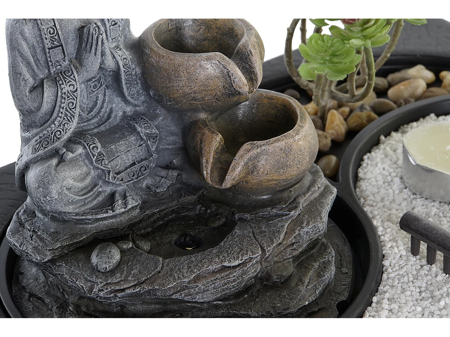 PACK DE 2 FUENTE RESINA LED 29X21X23 BUDA 2 SURT.