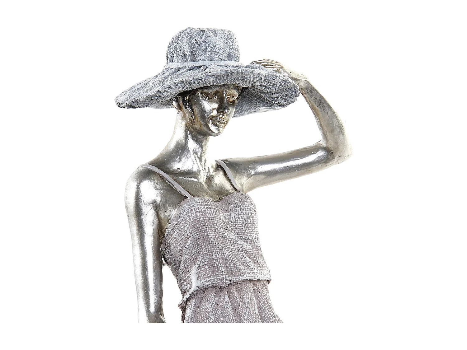 FIGURA RESINA METAL 27,5X9,5X34,5 CHICA BICI