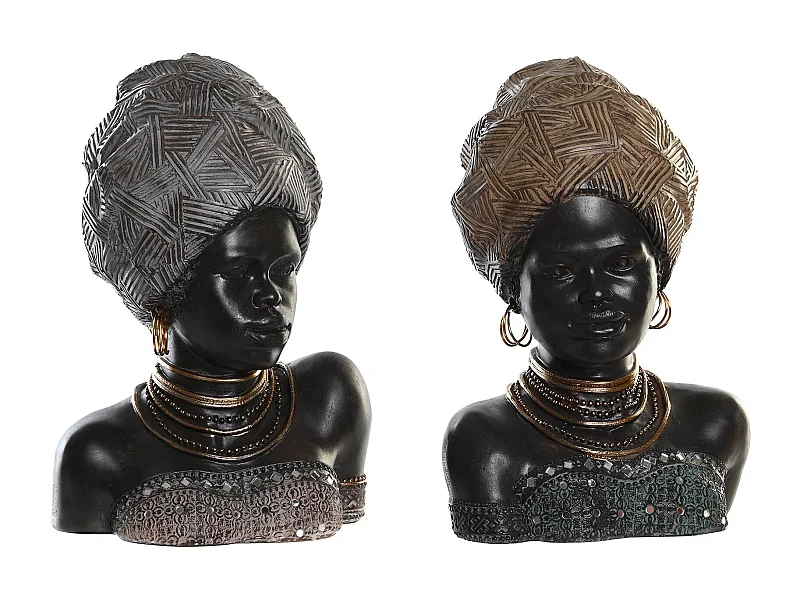 FIGURA RESINA 24X18X36 AFRICANA 2 SURT.