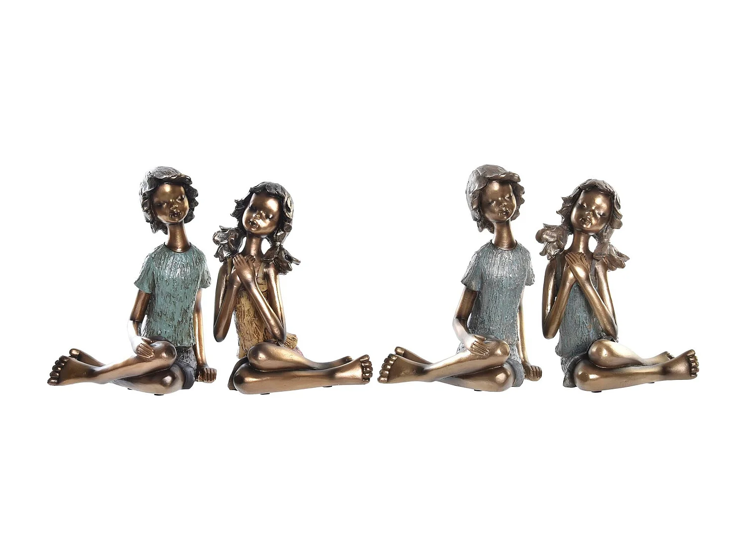 FIGURA SET 2 RESINA 17X13X22 NIÑOS 2 SURT.