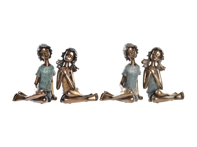 FIGURA SET 2 RESINA 17X13X22 NIÑOS 2 SURT.