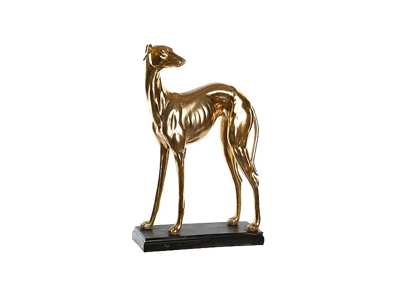 FIGURA RESINA 44,5X17X65,5 GALGO DORADO