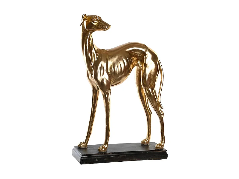 FIGURA RESINA 44,5X17X65,5 GALGO DORADO