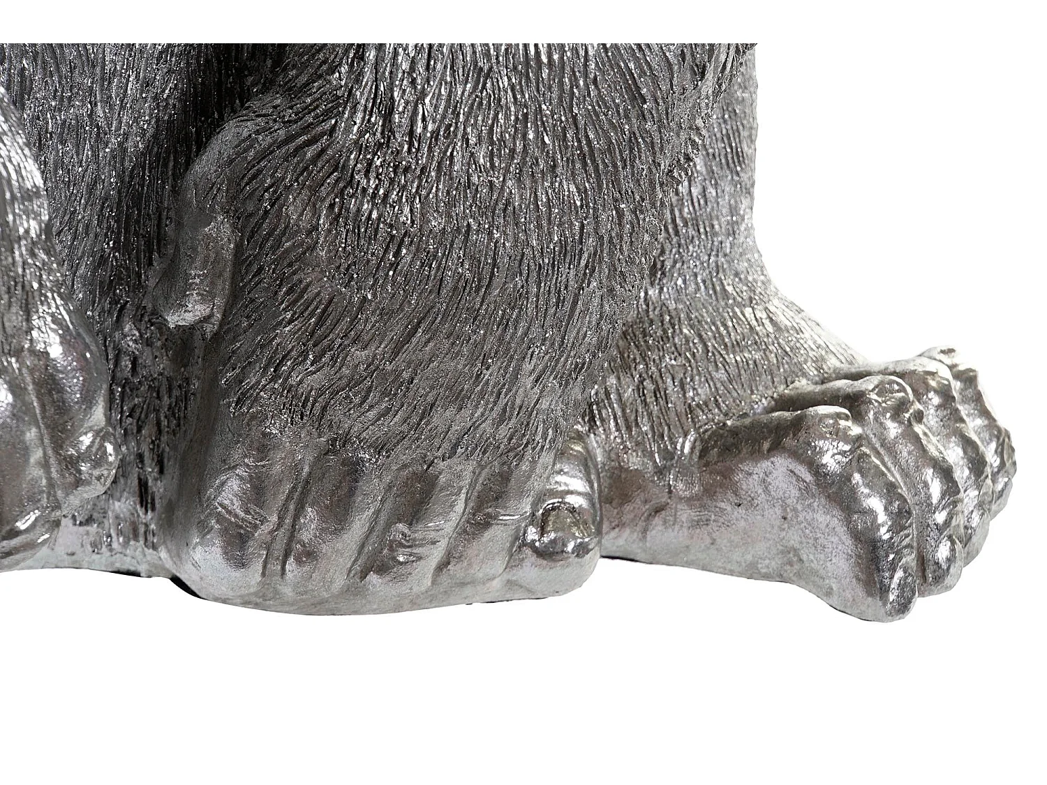 FIGURA RESINA 46X40X61 GORILA PLATEADO