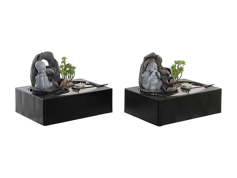 PACK DE 2 FUENTE RESINA LED 29X21X23 BUDA 2 SURT.