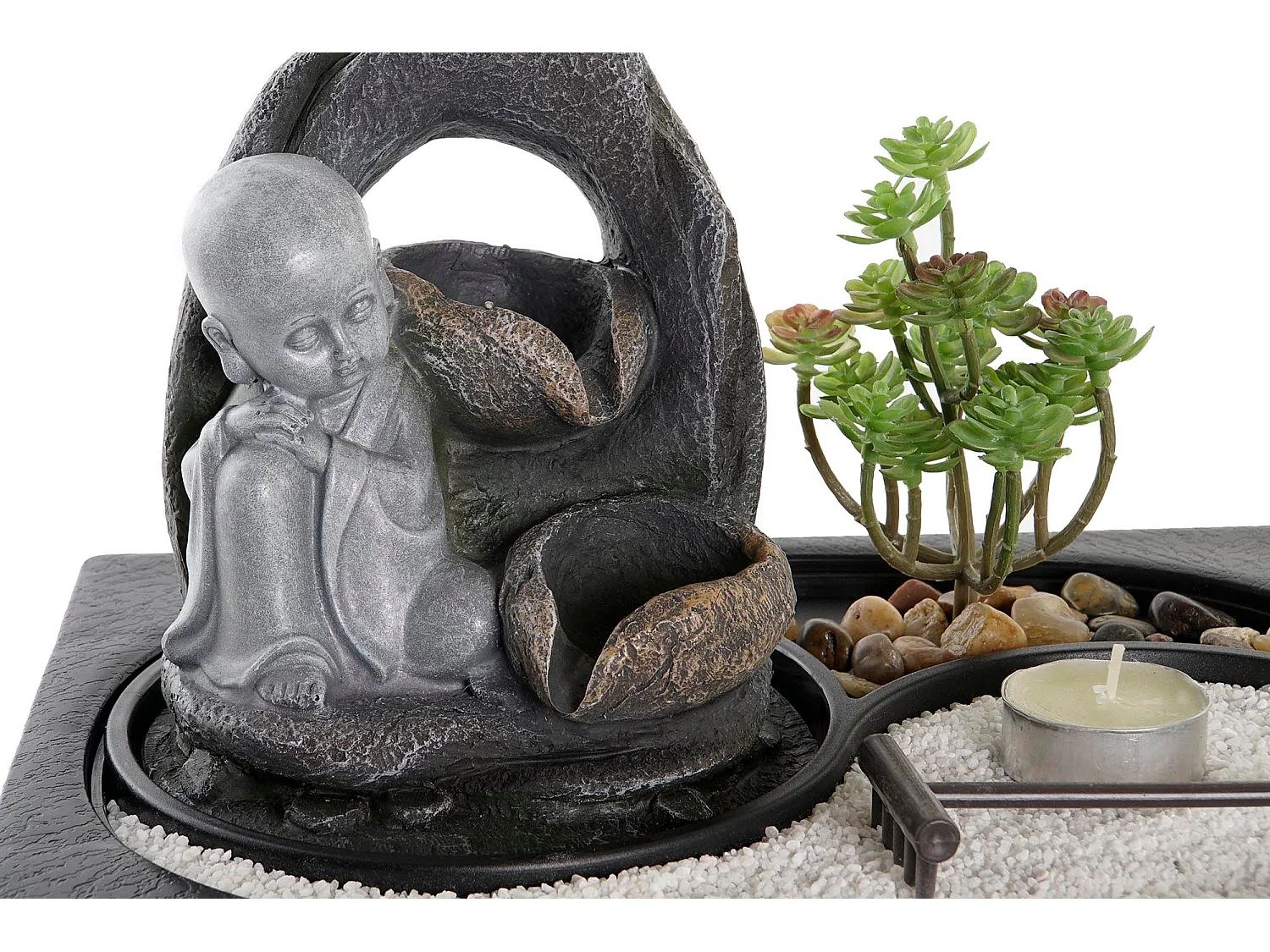 PACK DE 2 FUENTE RESINA LED 29X21X23 BUDA 2 SURT.