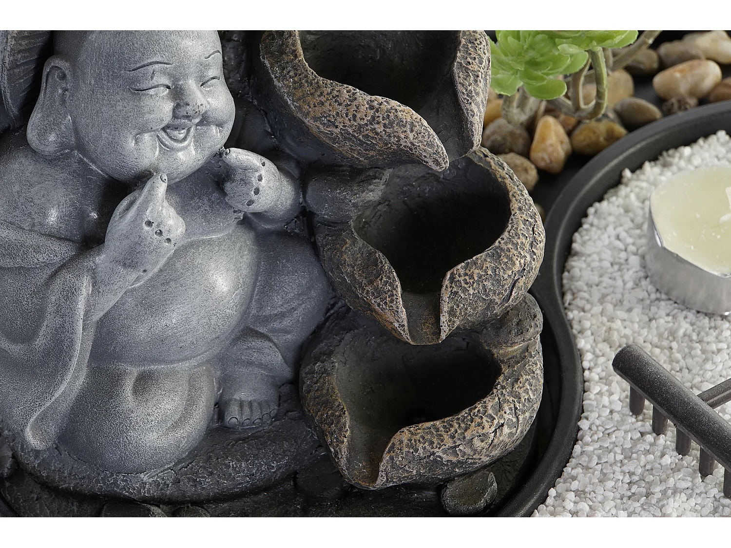 PACK DE 2 FUENTE RESINA LED 29X21X23 BUDA 2 SURT.