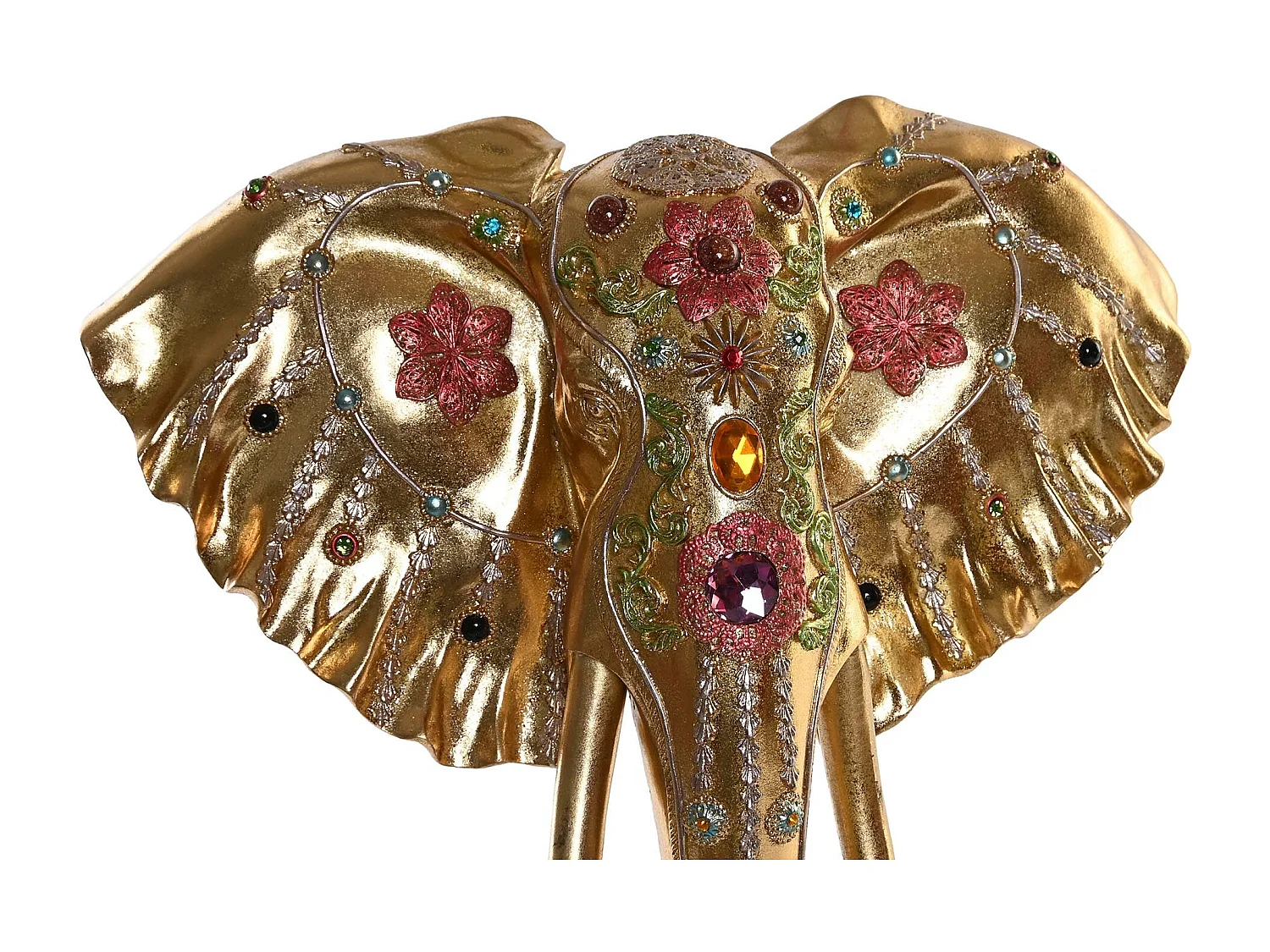 FIGURA RESINA 43X22X55,5 ELEFANTE DORADO