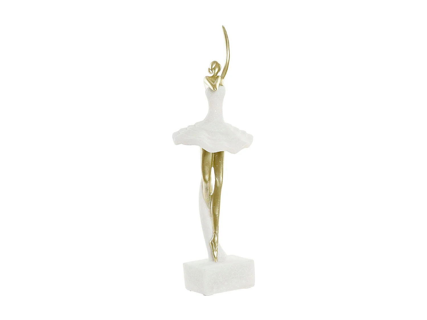 FIGURA RESINA 13,5X12,5X40 BAILARINA CUARZO BLANCO