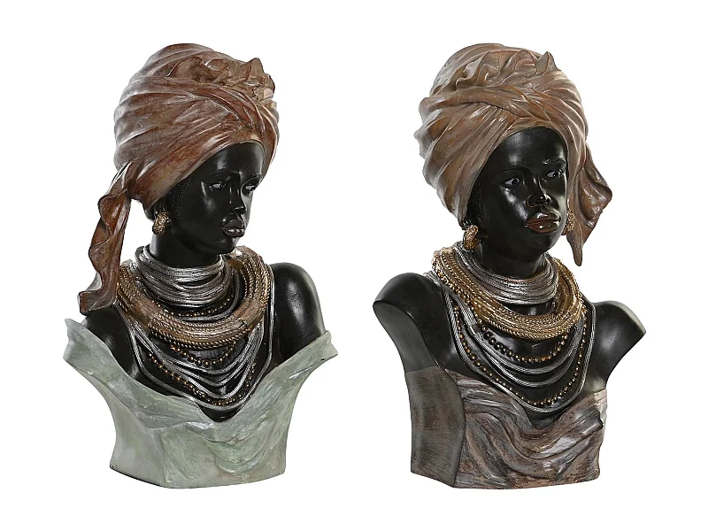 FIGURA RESINA 26X17X40 AFRICANA 2 SURT.