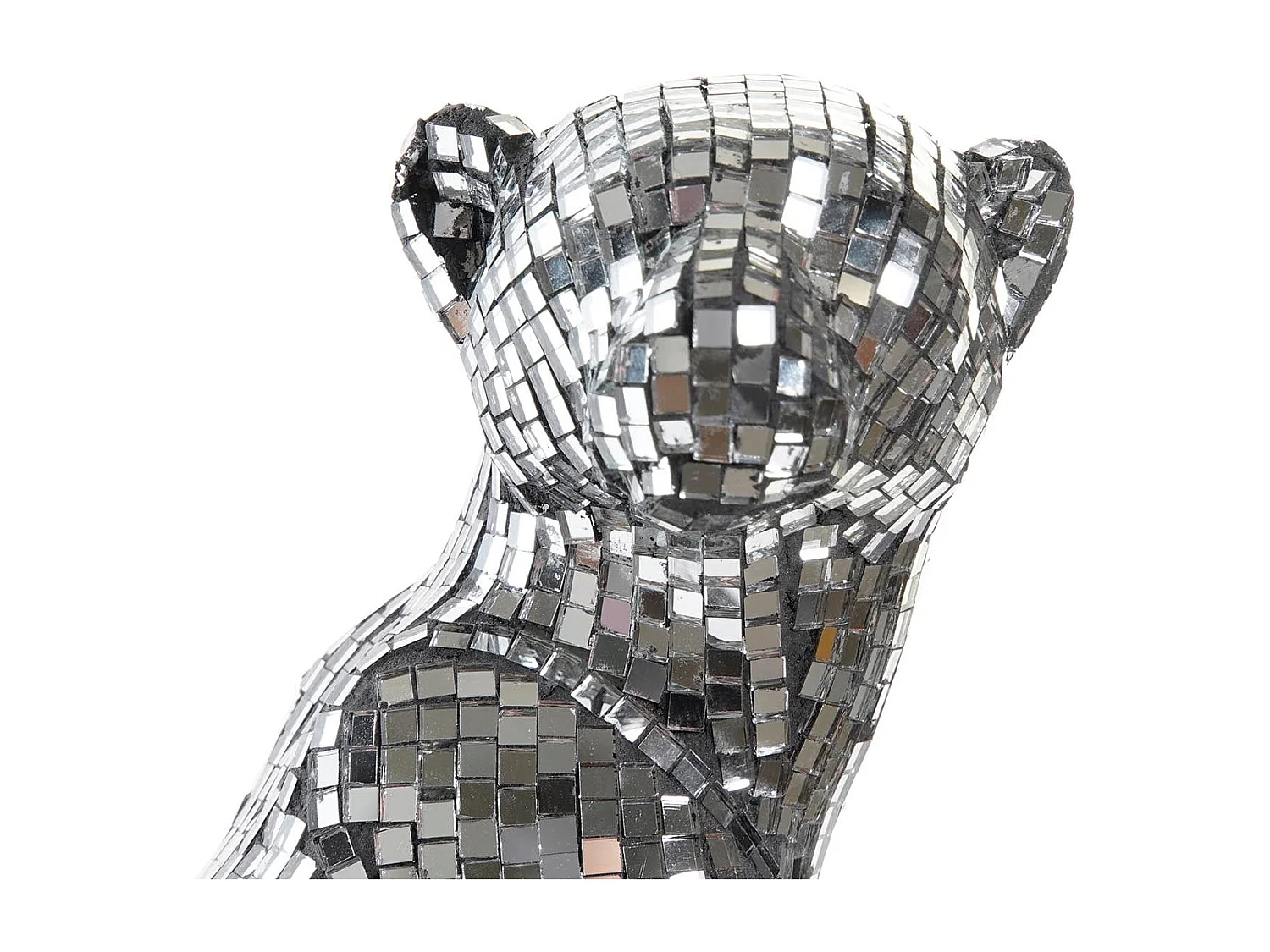 Figurine en Résine Leopardo Espejo 19,5x16x31,5 cm - Décoration Moderne pour Maison et Bureau