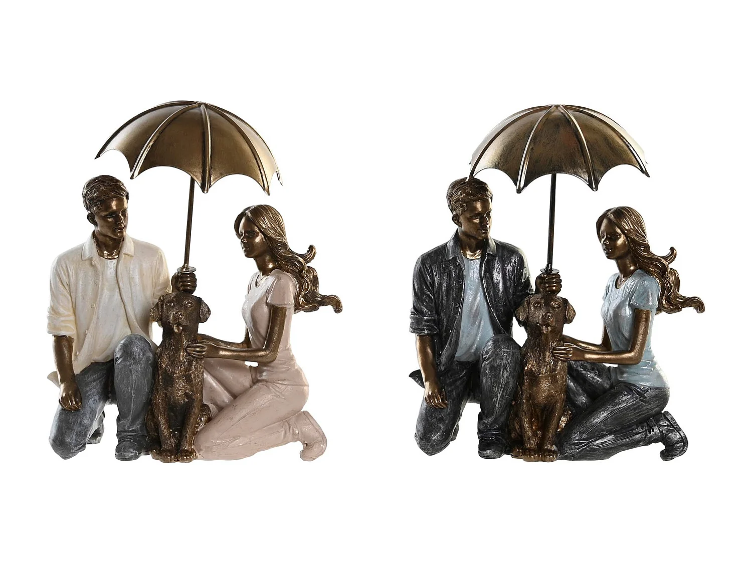 Figura de Resina Casal 15,5x8,5x19 cm Sortido x2