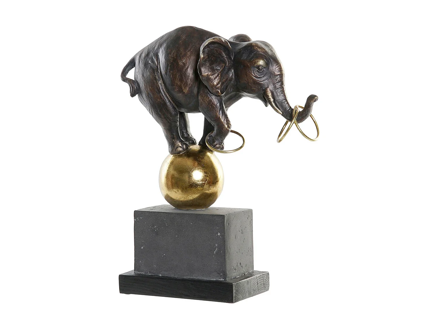 FIGURA RESINA METAL 31X13X41 ELEFANTE NEGRO