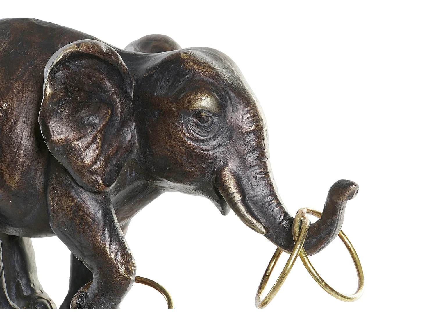 FIGURA RESINA METAL 31X13X41 ELEFANTE NEGRO