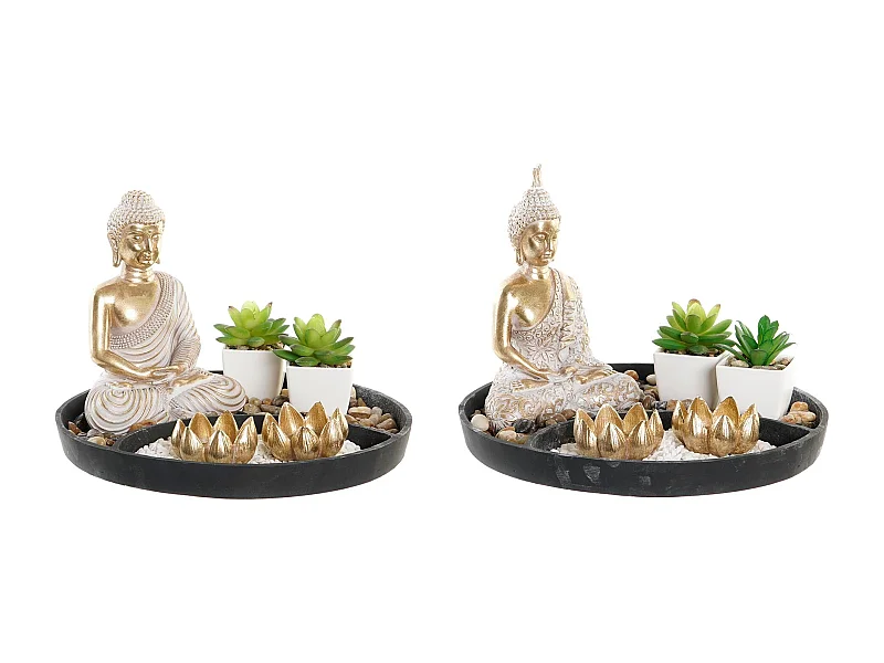 FIGURA RESINA 26X26X18 JARDIN ZEN 2 SURT.