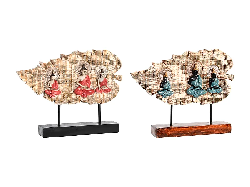 FIGURA RESINA METAL 38X6X29,5 BUDA 2 SURT.