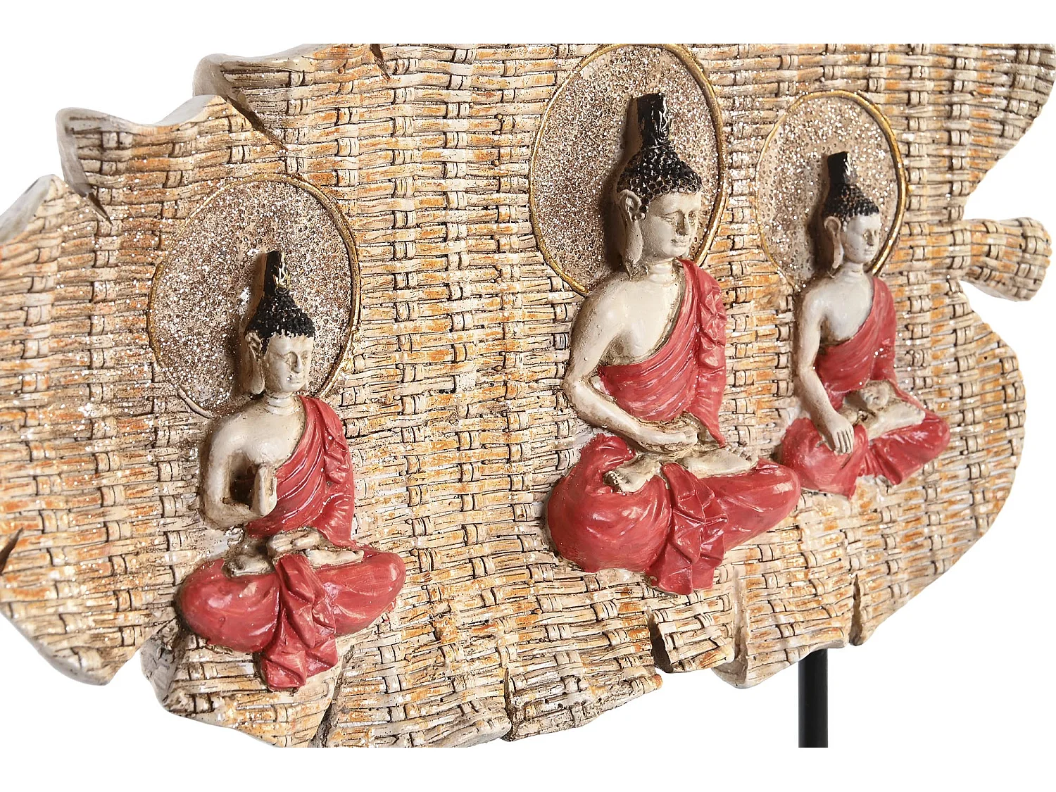 FIGURA RESINA METAL 38X6X29,5 BUDA 2 SURT.