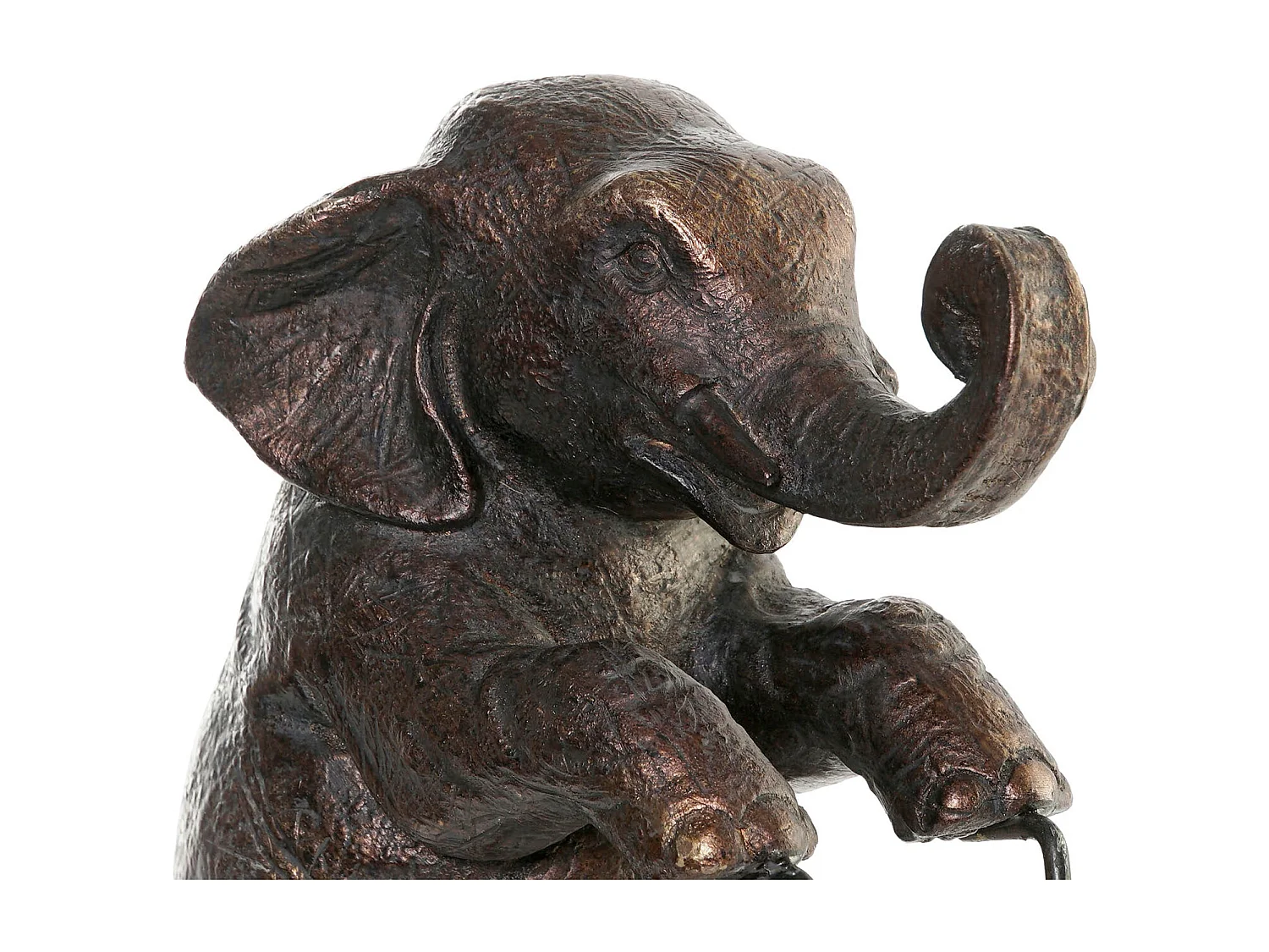 FIGURA RESINA METAL 30X12X37 ELEFANTE NEGRO