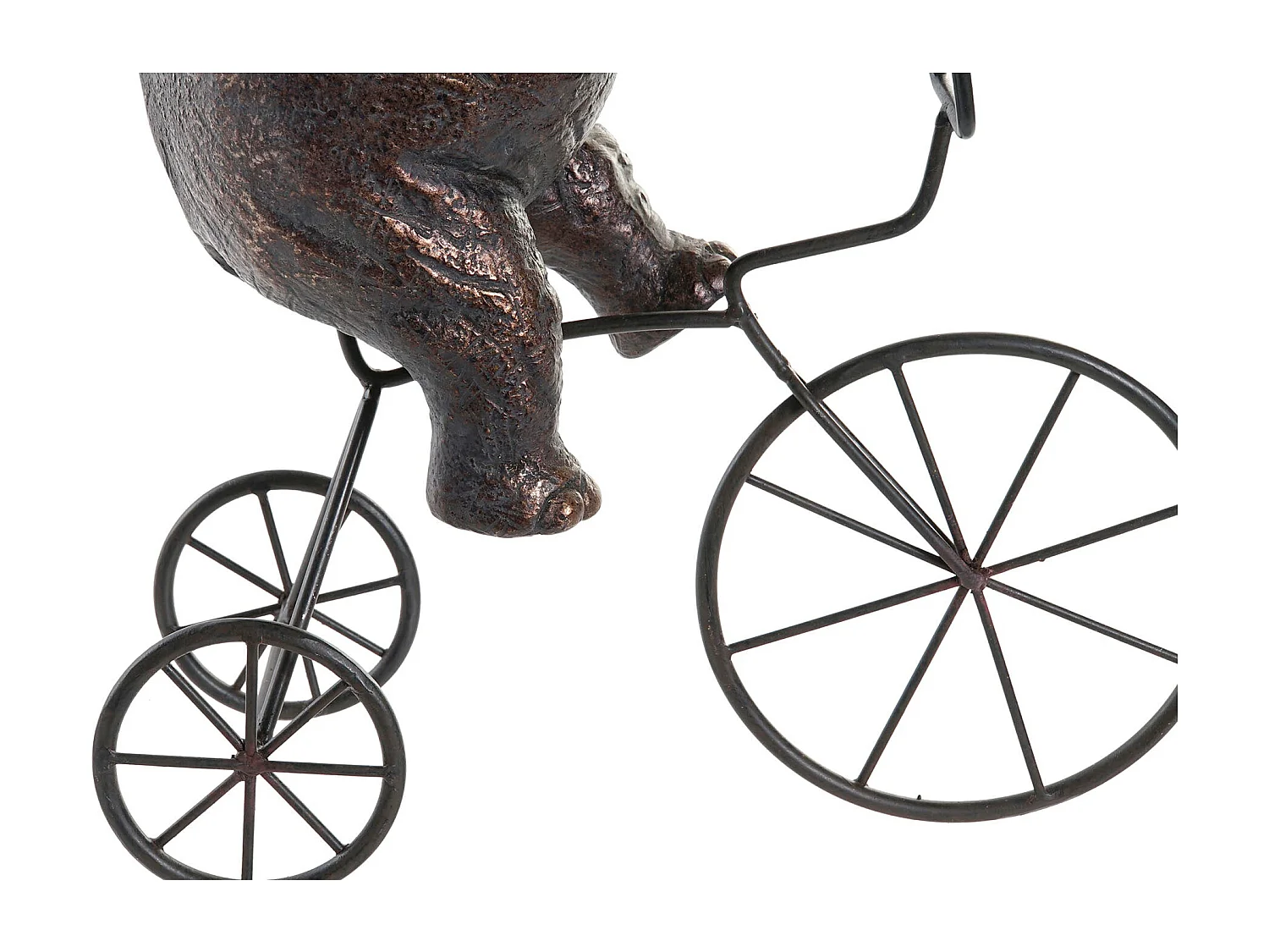 FIGURA RESINA METAL 30X12X37 ELEFANTE NEGRO