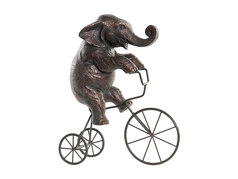 FIGURA RESINA METAL 30X12X37 ELEFANTE NEGRO