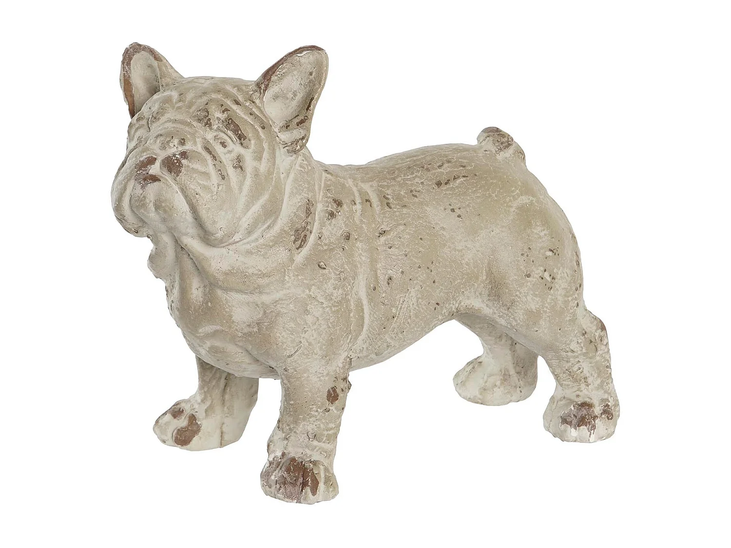 FIGURA RESINA 19X39X28,5 PERRO ENVEJECIDO GRIS