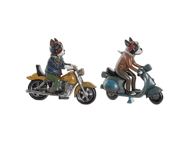 FIGURA RESINA 27X10X24 PERRO 2 SURT.