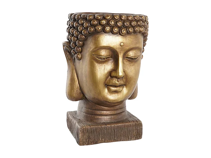 MACETERO FIBRA VIDRIO 25X25X36 BUDA ENVEJECIDO