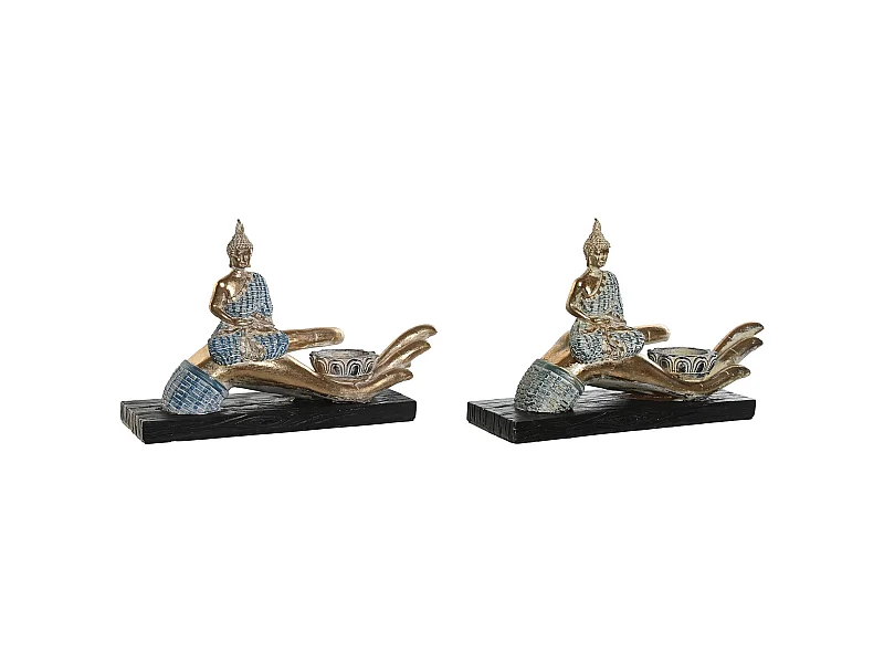 FIGURA RESINA 25,7X8X16 BUDA MANO DECAPE 2 SURT.