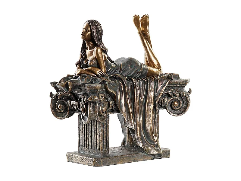 FIGURA RESINA 30,5X15,5X28,5 CHICA CLASICO COBRIZO