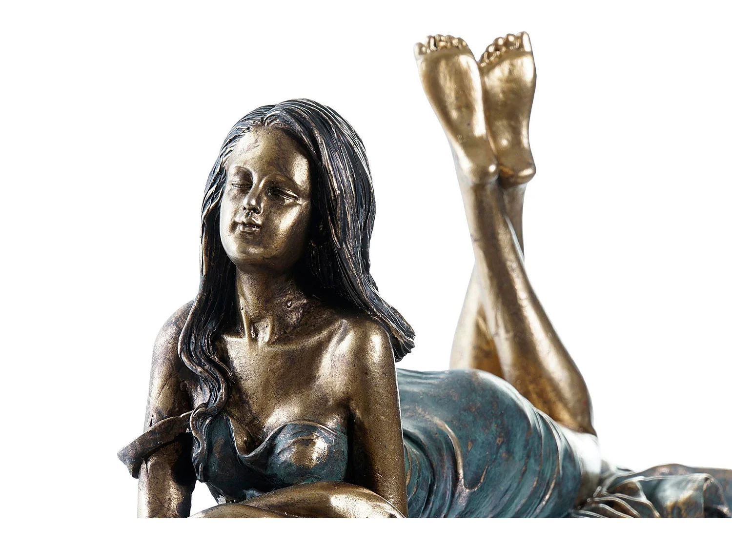 FIGURA RESINA 30,5X15,5X28,5 CHICA CLASICO COBRIZO