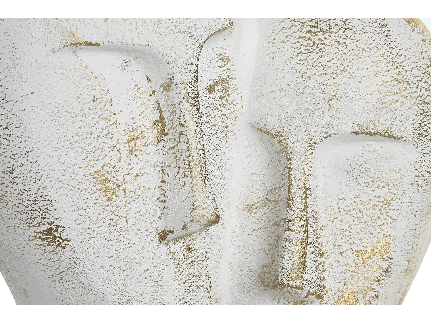 Aluminium Figuur 23x10x30 Gezichten Wit Modern en Elegant