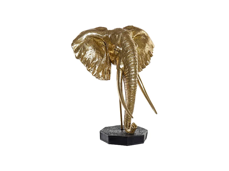 FIGURA RESINA METAL 60X36X73 ELEFANTE DORADO