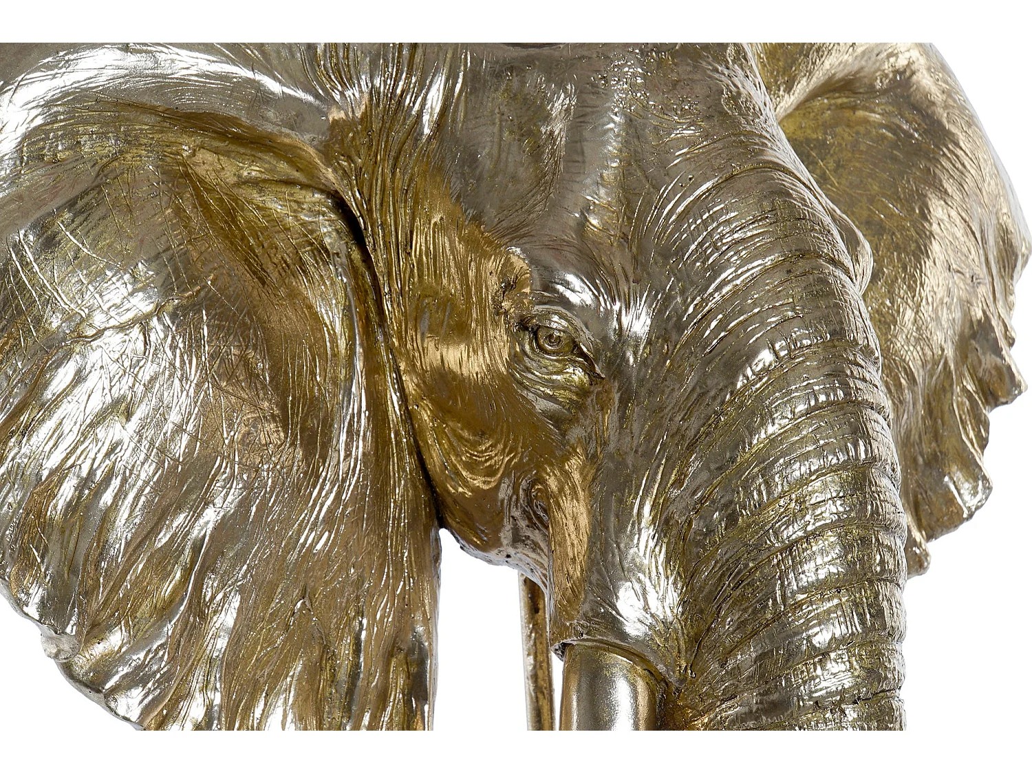 FIGURA RESINA METAL 60X36X73 ELEFANTE DORADO