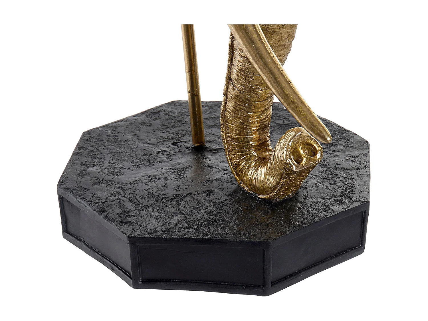 FIGURA RESINA METAL 60X36X73 ELEFANTE DORADO