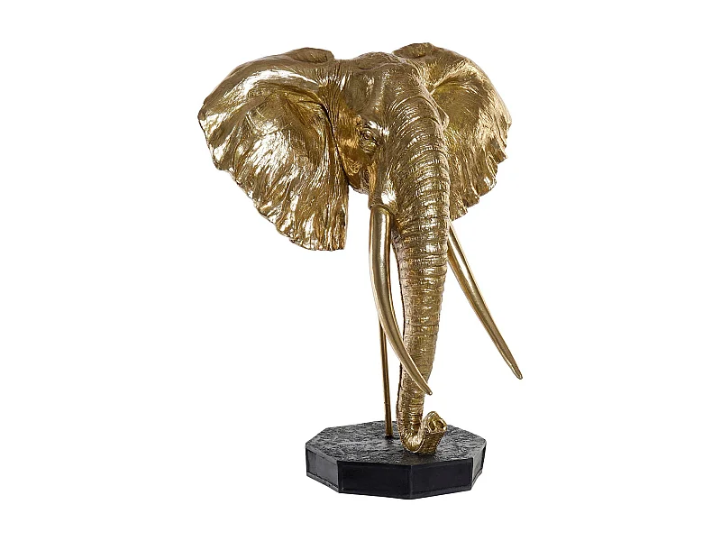 FIGURA RESINA METAL 60X36X73 ELEFANTE DORADO