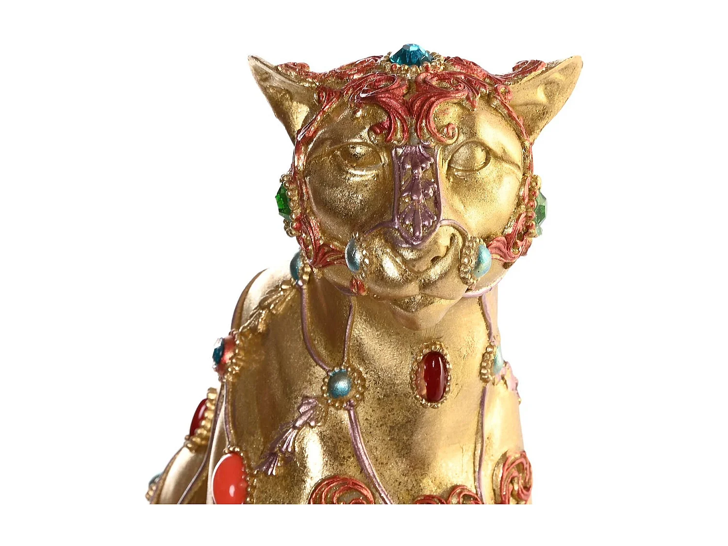 FIGURA RESINA 25,5X17X33 LEOPARDO DORADO