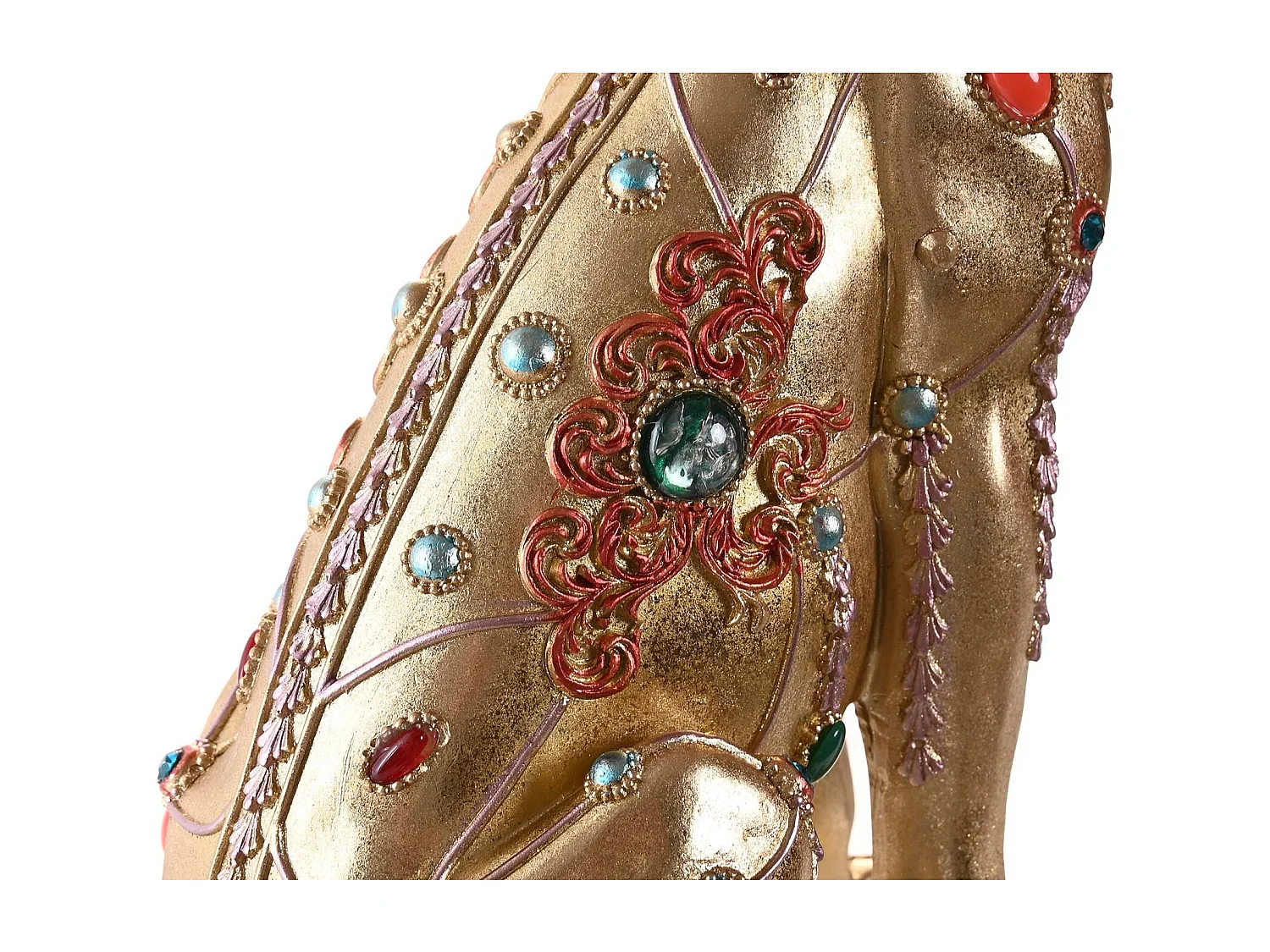 FIGURA RESINA 25,5X17X33 LEOPARDO DORADO