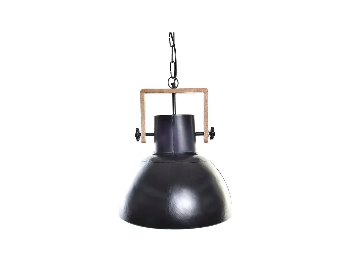 Lámpara colgante DKD Home Décor Marrón Negro Metal Madera