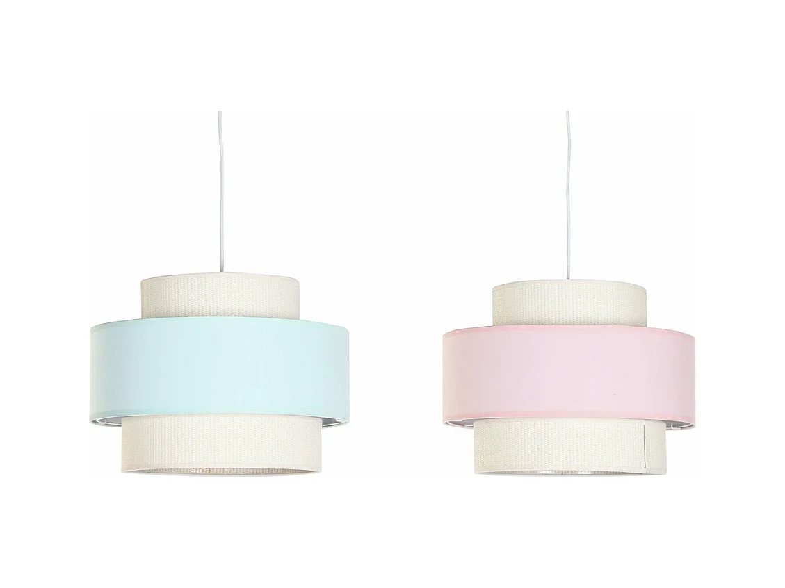 Lámpara colgante DKD Home Decor Verde Rosa Claro