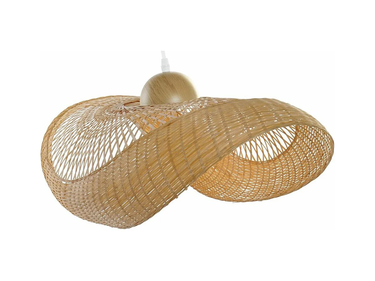 Suspension DKD Home Décor Marron Bambou Chapeau