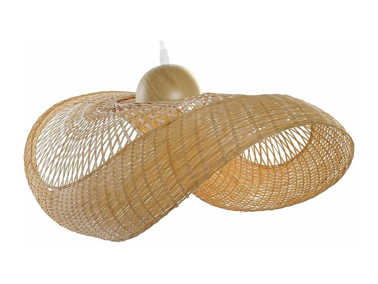 Suspension DKD Home Décor Marron Bambou Chapeau