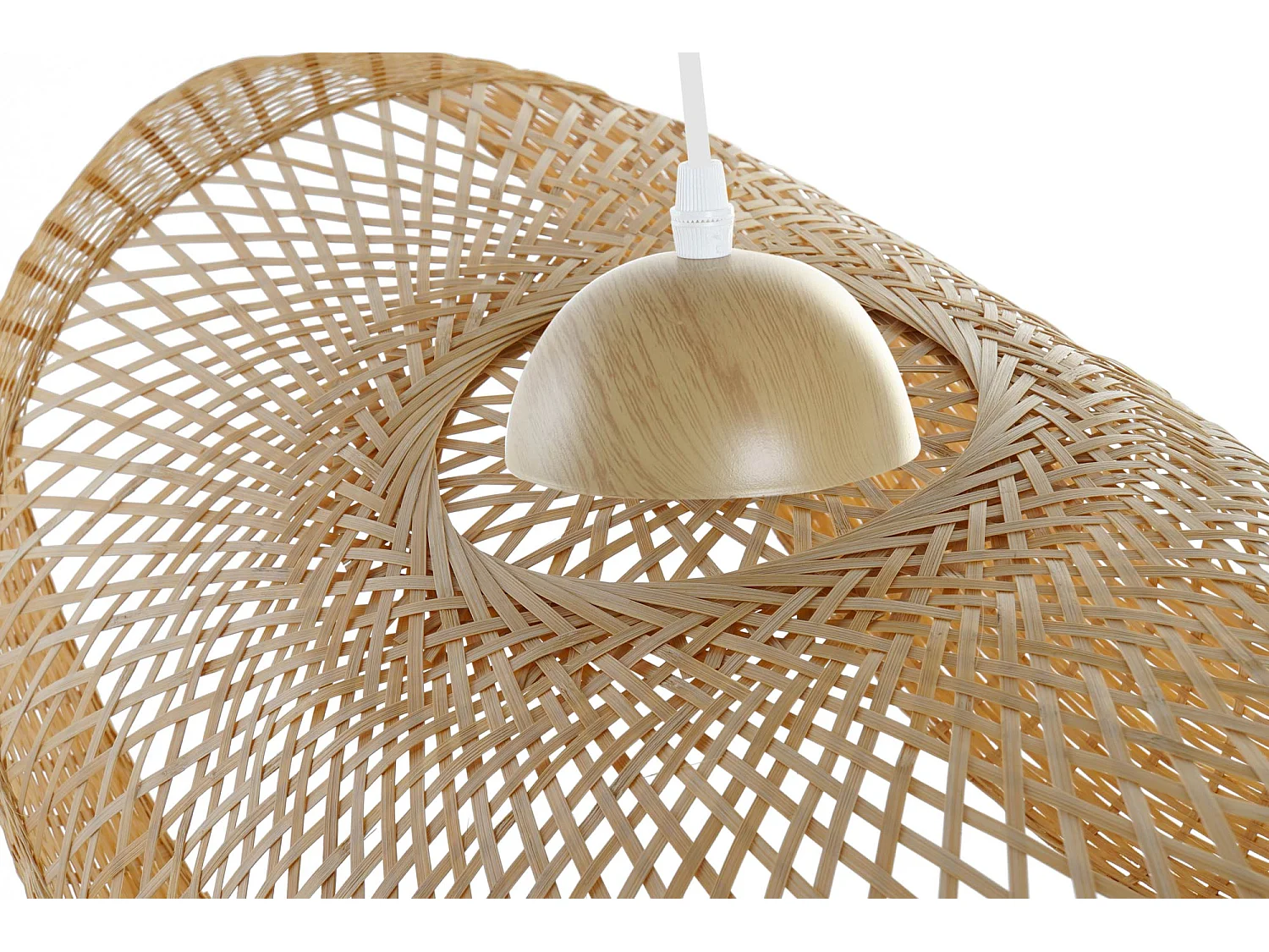 Suspension DKD Home Décor Marron Bambou Chapeau